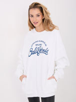 Ecru damska bluza oversize bez kaptura 