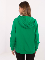 Zielona rozpinana bluza oversize z kapturem