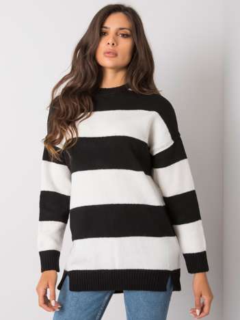 Biało-czarny sweter w paski Nine 