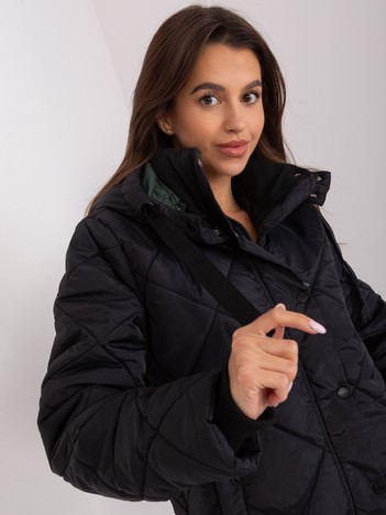 Czarna damska kurtka zimowa z pikowaniem SUBLEVEL
