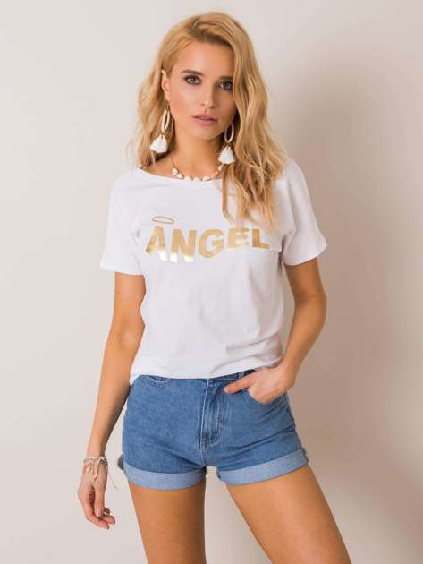 Biały t-shirt Angel RUE PARIS
