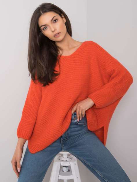 Pomarańczowy sweter oversize Camden OCH BELLA